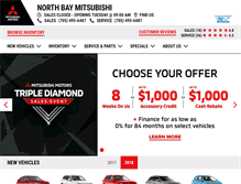 Tablet Screenshot of northbaymitsubishi.ca